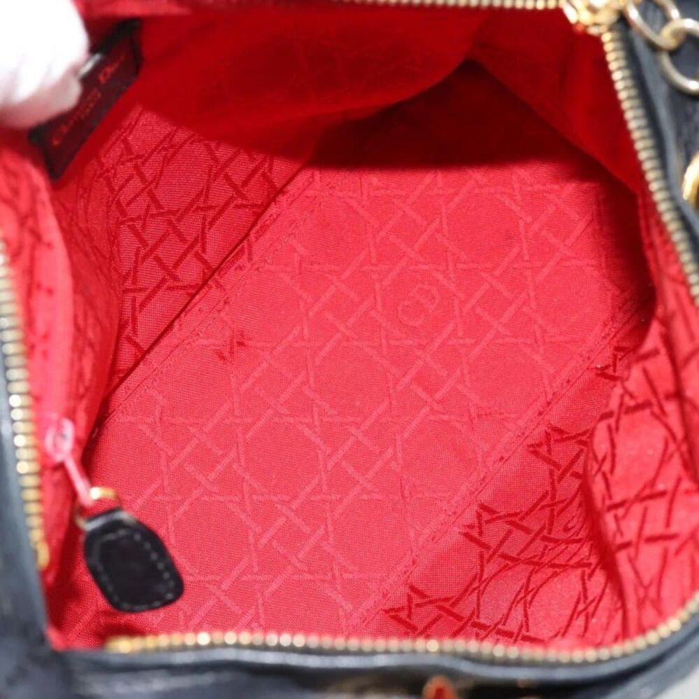 Christian Dior Vintage Lady Dior Cannage Quilt Lambskin Black Leather Handbag - Picture 5 of 16
